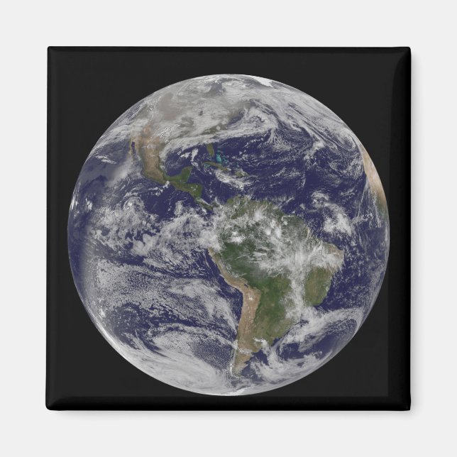 Imán Tierra completa mostrando América del Norte y Amér (Frente)