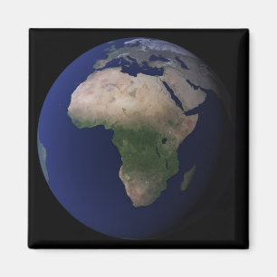 Imán Tierra completa que muestra África, Europa y Medio