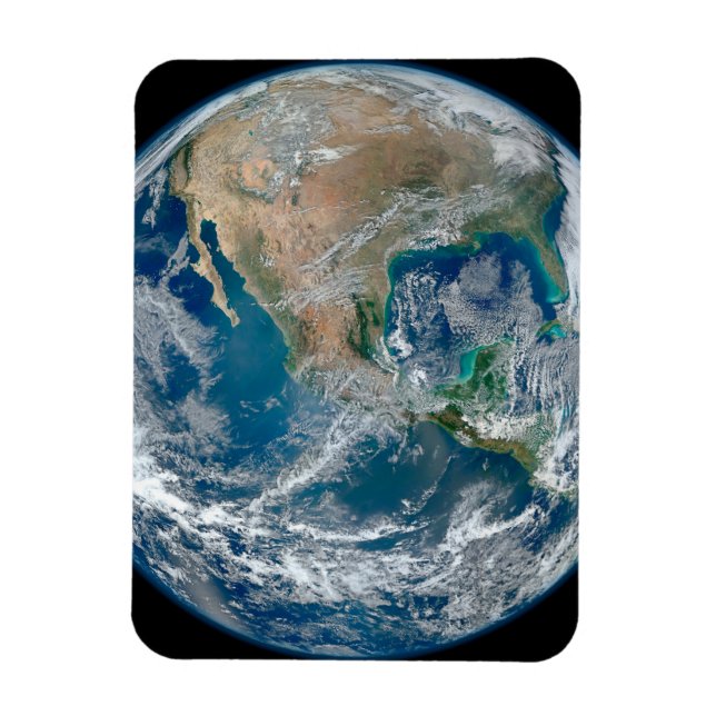 Imán Tierra Completa Que Muestra América Del Norte Y Mé (Vertical)