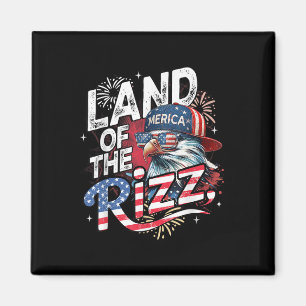 Imán Tierra De Águilas Del Funny Patriótico Rizz 4 De J