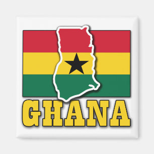 Imán Tierra de la bandera de Ghana