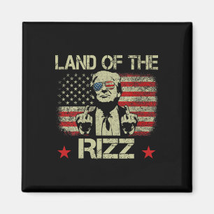 Imán Tierra De La Rizz Divertida Patriótica Trump 4 De