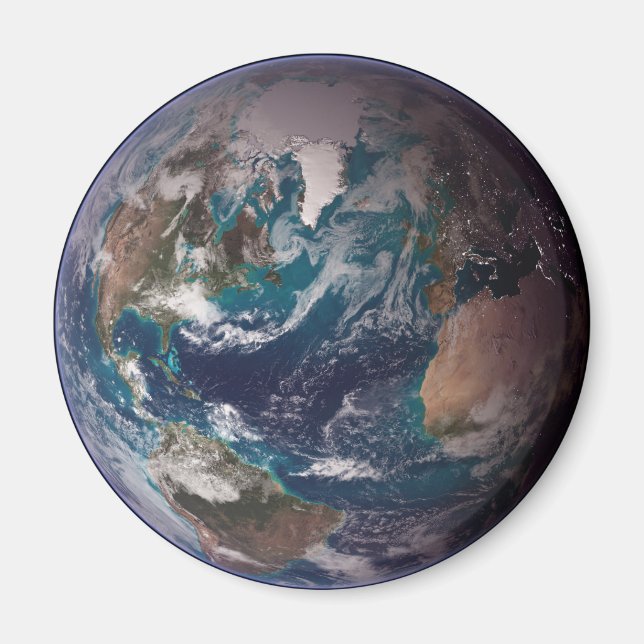 Imán Tierra de Mármol Azul (Hemisferio Occidental) (Frente)