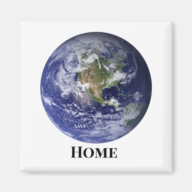 Imán Tierra desde el espacio, mármol azul histórico de  (Frente)