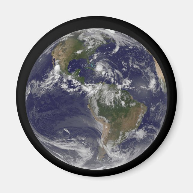 Imán Tierra Llena Con El Huracán Irene Por Las Bahamas. (Frente)