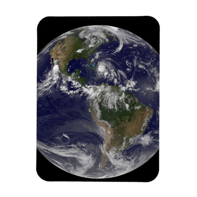 Imán Tierra Llena Con El Huracán Irene Por Las Bahamas. (Vertical)