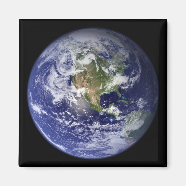 Imán Tierra que muestra el hemisferio occidental (Frente)
