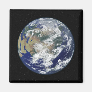 Imán Tierra totalmente iluminada centrada en Asia