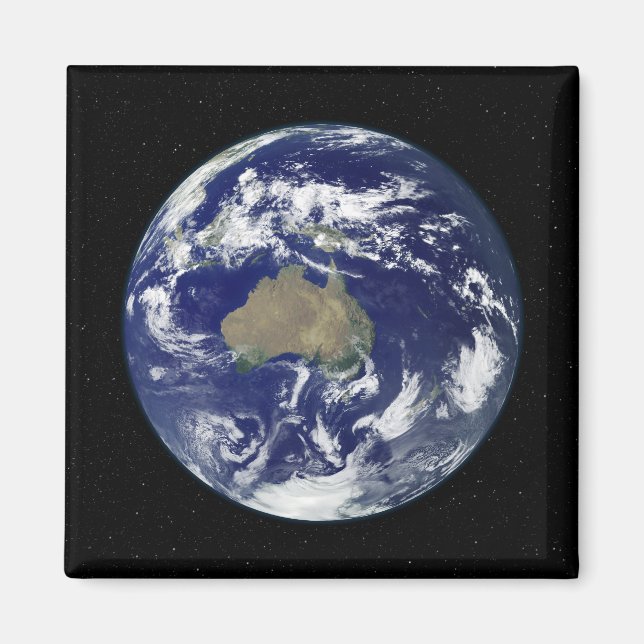 Imán Tierra totalmente iluminada centrada en Australia  (Frente)