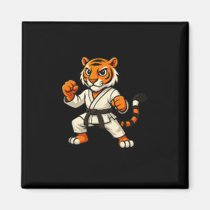 Imán Tiger Karate Gracioso Black Belt Niños Chicas