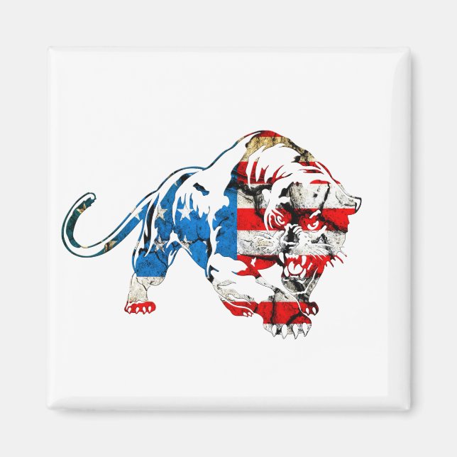 Imán Tigre americano (Frente)