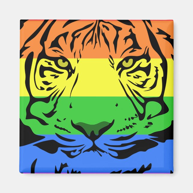Imán Tigre arcoiris (Frente)