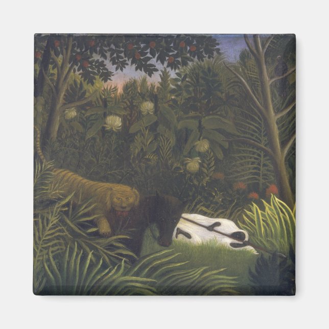 Imán Tigre atacando a un caballo y a un negro durmiente (Frente)