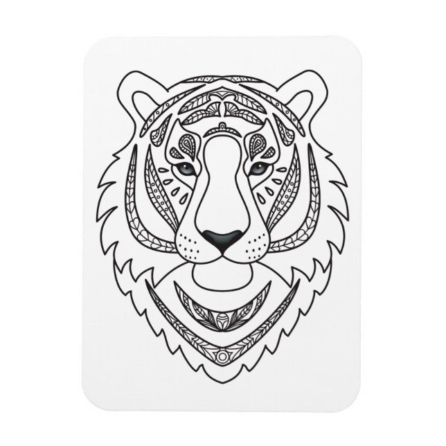 Imán Tigre blanco inspirado (Vertical)
