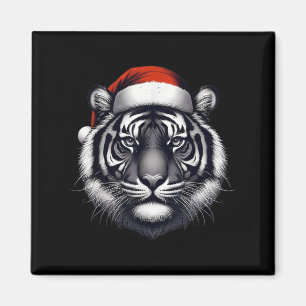 Imán Tigre con Navidades de Santa Hat