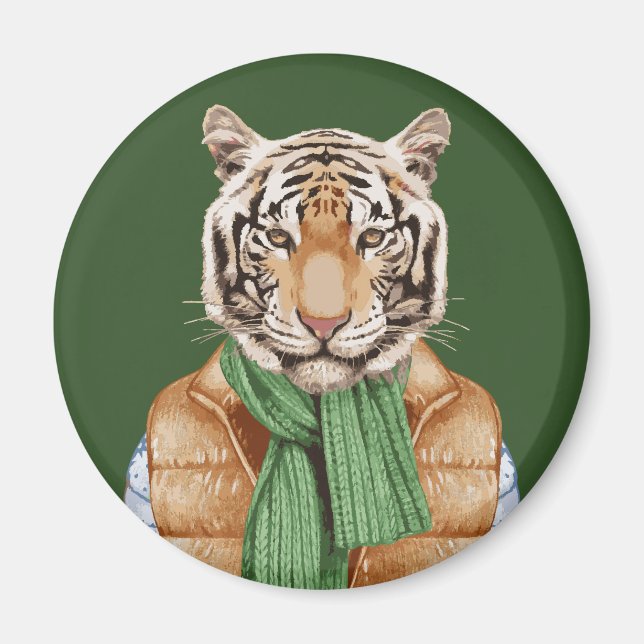 Imán Tigre de chaleco inferior (Frente)