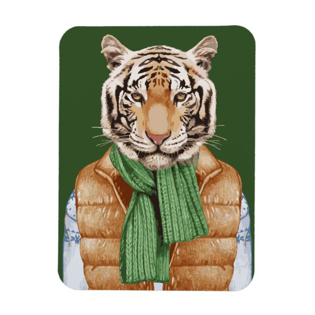 Imán Tigre de chaleco inferior (Vertical)