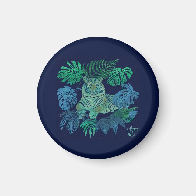Imán Tigre de la jungla azul (Frente)