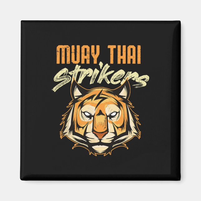 Imán Tigre de Muay Thai Boxeo Tailandés Kickboxing Tail (Frente)