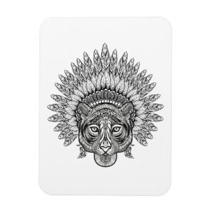 Imán Tigre dibujado a mano en estilo