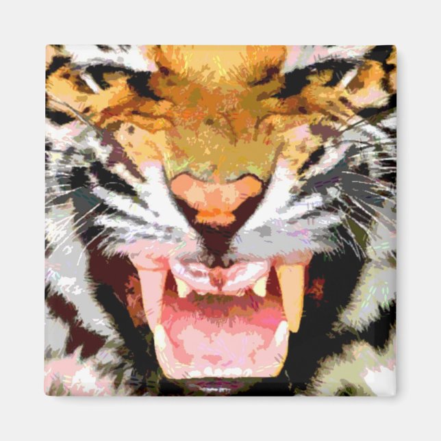 Imán Tigre furioso - Ojos de tigre (Frente)