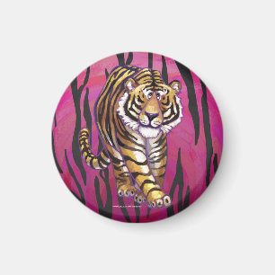 Imán Tigre negro y rosa salvaje