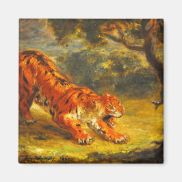 Imán Tigre salvaje y serpiente (arte animal)