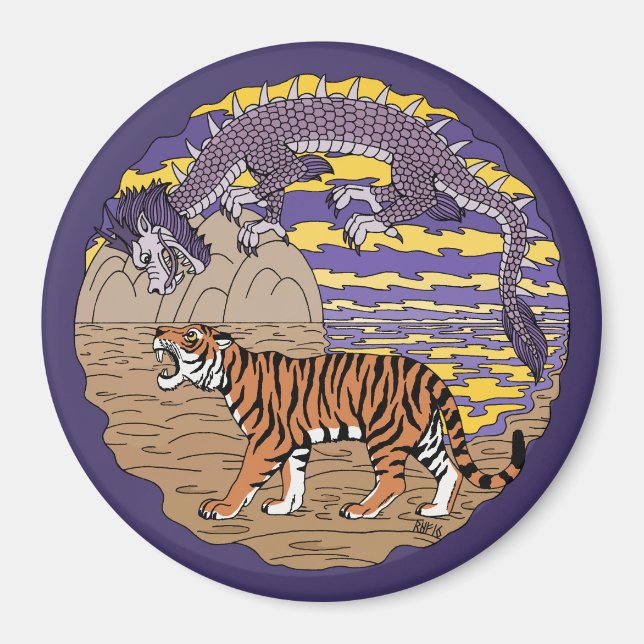 Imán Tigre y dragón (Frente)