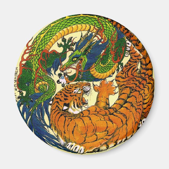Imán Tigre y dragón Yin Yang (Frente)