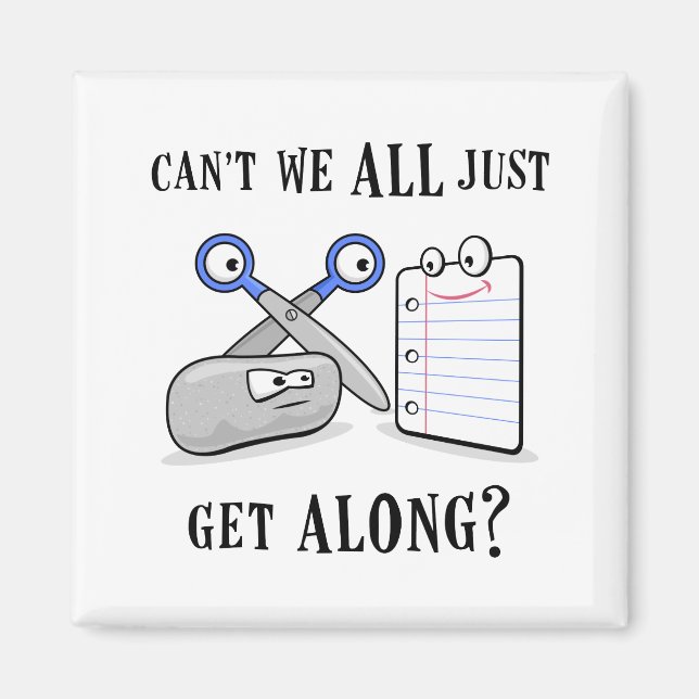 Imán Tijeras de papel de roca (Frente)