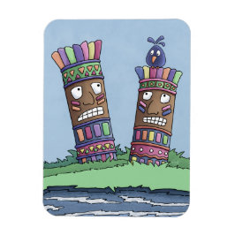 Imán Tiki Bird Plum Magnet