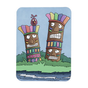 Imán Tiki Bird Rosebud Magnet