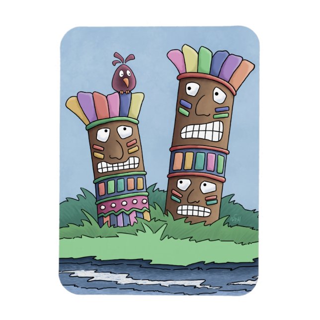 Imán Tiki Bird Rosebud Magnet (Vertical)
