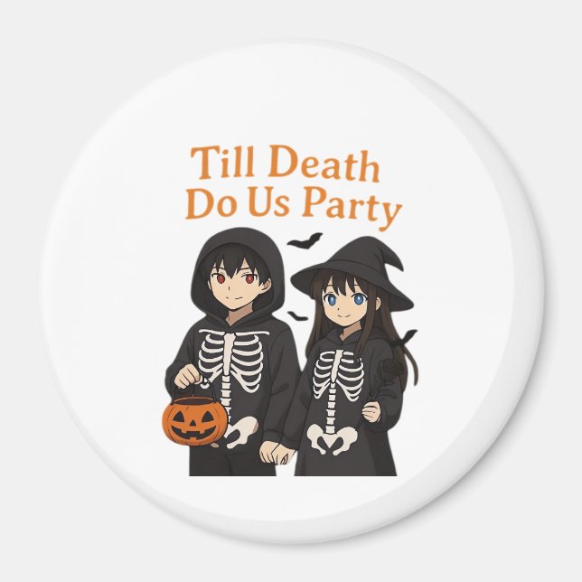 Imán Till Death Do Us Party – Pareja de Anime en Hallow (Frente)