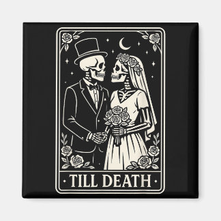 Imán Till Death Skeleton Love Couples Gothic Wedding Br