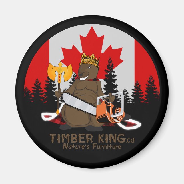 Imán Timber King Log y Mobiliario de Piedra (Frente)