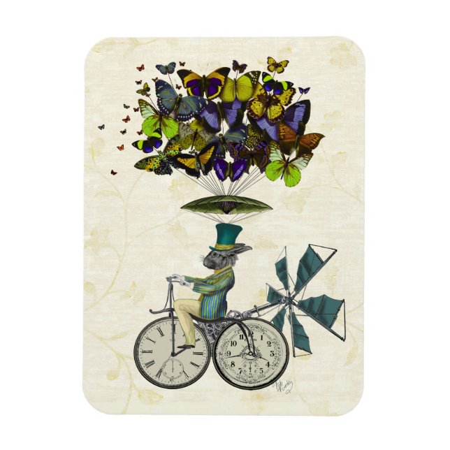 Imán Time Flies Rabbit 3 (Vertical)