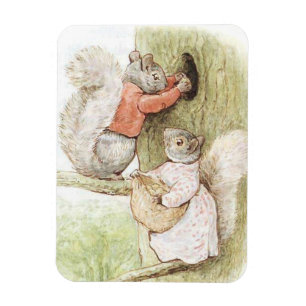 Imán Timmy Tiptoes y Goody Squirrel por Beatrix Potter