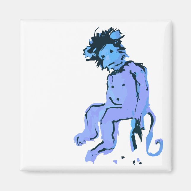 Imán tinta de mono emo (Frente)