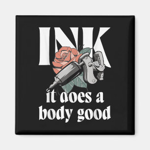 Imán Tinta Hace Un Rosa De Tatuaje Bueno Para El Cuerpo