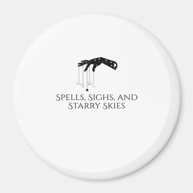 Imán Tinta Whimsigoth – Bosques místicos, lunas y magia (Frente)