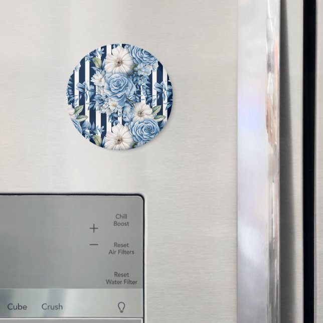 Imán Tinte Azul Floral Rayas Despedida de Soltera (In situ (nevera))