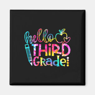 Imán Tinte Tie Hola Profesor de 3er Grado Estudiante By