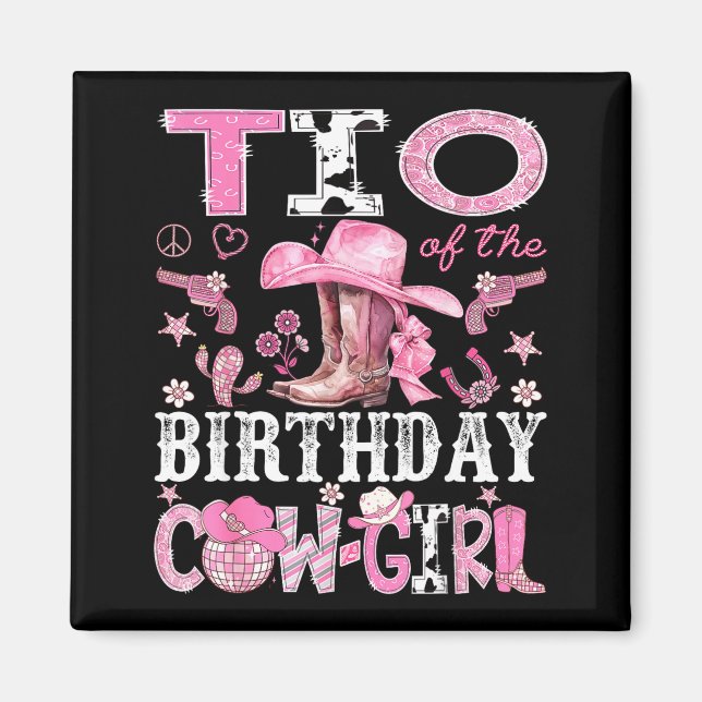 Imán Tio Of The Birthday Cow-girl Nk Disco Rodeo Tio  (Frente)