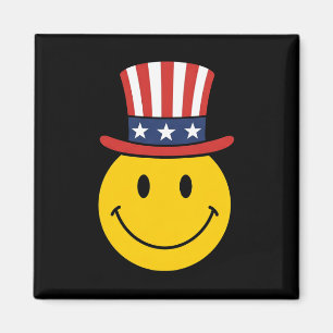 Imán Tío Sam Cara Sonriente Patriótico Americano Usa 4t