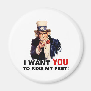 Imán Tío Sam QUIERE QUE ME BESES LOS PIES