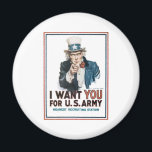 Imán Tío Sam "¡Te Quiero!"<br><div class="desc">"Te quiero" Tío Sam reclutando Poster por James Montgomery Flagg,  1917</div>