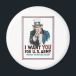 Imán Tío Sam "¡Te Quiero!"<br><div class="desc">"Te quiero" Tío Sam reclutando Poster por James Montgomery Flagg,  1917</div>