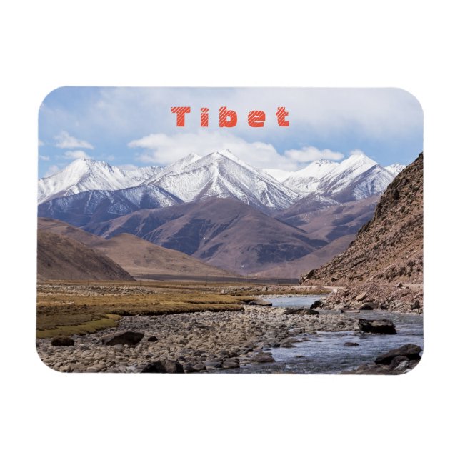 Imán Típico paisaje de montaña tibetano (Horizontal)
