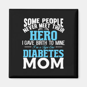 Imán Tipo 1 Diabetes Mamá Madre T1d Conciencia sobre la